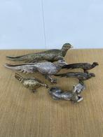 Collectie merkartikelen - 6x Uccelli - Sculture in metallo, Antiek en Kunst, Antiek | Speelgoed