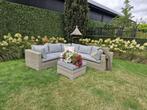 Prachtige hoekloungeset met tafel, Tuin en Terras, Tuinsets en Loungesets, 5 zitplaatsen, Hocker, Zo goed als nieuw, Loungeset