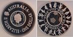 1 Dollar en 25 Cent Australien 2006 Fifa 2 in 1 zilver, Verzenden