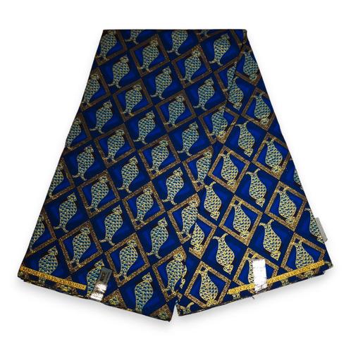 Afrikaanse stof - Exclusief versierd met glittereffecten 100, Hobby en Vrije tijd, Stoffen en Lappen, Nieuw, Ophalen of Verzenden