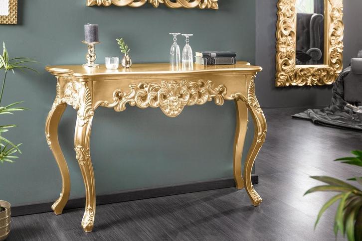 Elegante console VENICE 110 cm goud barok design dressoir, Huis en Inrichting, Tafels | Sidetables, Ophalen of Verzenden
