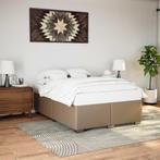 vidaXL Bedframe kunstleer cappuccinokleurig 140x190 cm, Overige materialen, Bruin, Verzenden, Nieuw