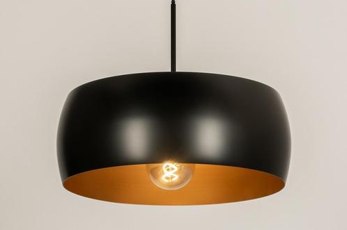 Rietveld Hanglampen - Zwart, Goud - Metaal, Huis en Inrichting, Lampen | Hanglampen, Verzenden