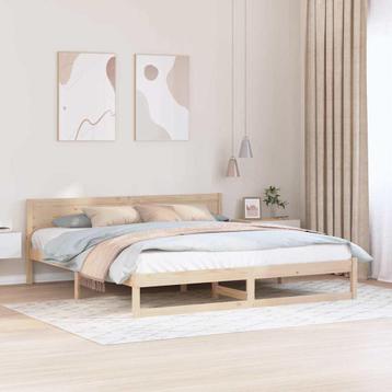 vidaXL Bedframe met hoofdeinde Bruin 180 x 200 cm Massief beschikbaar voor biedingen