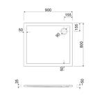 Aanbieding: Douchebak Wisa Maia 90x80 cm Hoogglans Wit, Ophalen of Verzenden, Nieuw