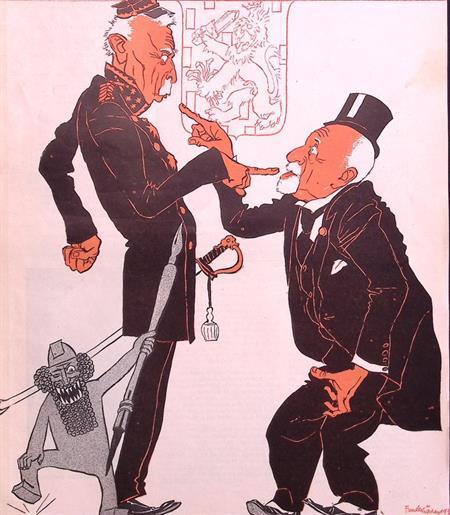 Spotprent De Notenkraker vindt Snijders en Bosboom beiden..., Antiek en Kunst, Kunst | Litho's en Zeefdrukken, Verzenden