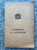 In memoriam Mr. J. Dijckmeester, burgemeester van Zutphen, Boeken, Geschiedenis | Stad en Regio, Verzenden, 20e eeuw of later