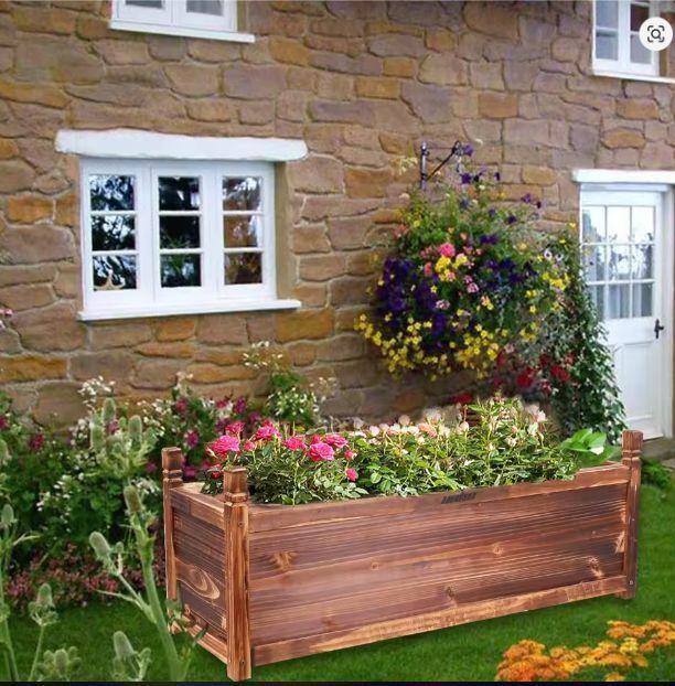 Houten Raam Plantenbak - Mini Tuinbed Bloemen/Groenten, Tuin en Terras, Bloembakken en Plantenbakken, Nieuw, Verzenden