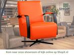 Leren draaifauteuil Mood - Toledo Orange (oranje) -, Huis en Inrichting, Fauteuils, Nieuw, Ophalen of Verzenden, 50 tot 75 cm