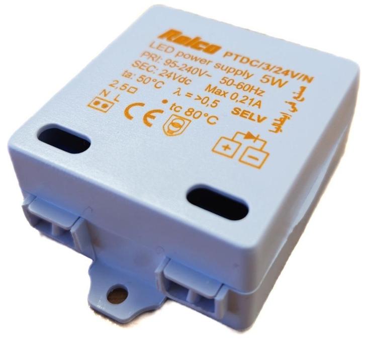 OP=OP Relco LED driver 230V-24Vdc 5W 40x42x21mm, Huis en Inrichting, Lampen | Overige, Nieuw, Ophalen of Verzenden