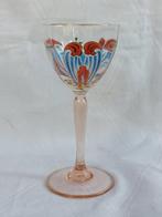 Theresienthal - Wijnglas (1) - Wijnglas met emaille, Antiek en Kunst, Antiek | Glas en Kristal