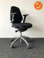 RH Logic 300 - Zilvergrijs voetkruis - nieuwe zwarte stoffer, Werkplek, Ophalen of Verzenden, Gebruikt, Stoel