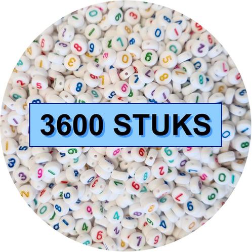 Fako Bijoux® - Cijferkralen Rond Bulk - Number Beads - Acryl, Hobby en Vrije tijd, Kralen en Sieraden maken, Verzenden