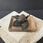 Bureauset - 19th century Inkwell with two handwritten sheets, Antiek en Kunst