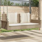 vidaXL Schommelbank met kussens 119x56x48 cm poly rattan, Tuin en Terras, Verzenden, Nieuw, Rotan