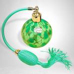 Parfumfles - Groene parfumverstuiver - Glas, Antiek en Kunst, Antiek | Glas en Kristal