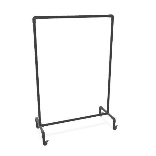 Industrieel Kledingrek Montpellier | Zwart 33.7 mm | Wiel |, Kleding | Dames, Kledingrekken, Ophalen of Verzenden