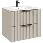 Badplaats Badkamermeubel Set Delta 60 cm - Beige - Badmeubel, Huis en Inrichting, Verzenden, Nieuw, Wastafelkast