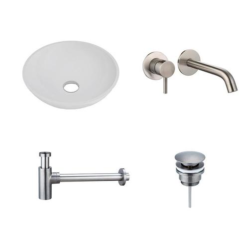 Sani Royal Solid Surface Waskomset Aquino rond Gun, Doe-het-zelf en Verbouw, Sanitair