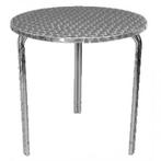 RVS stapelbare ronde tafel, Ophalen of Verzenden, Nieuw zonder verpakking