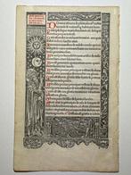 Paris, Thielman Kerver, 1505 - Printed Book of Hours on, Antiek en Kunst