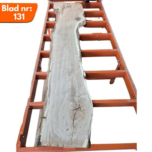 Boomstamblad 131 - Eiken 350x64-60-76x5.6cm, Tuin en Terras, Palen, Balken en Planken, Ophalen of Verzenden
