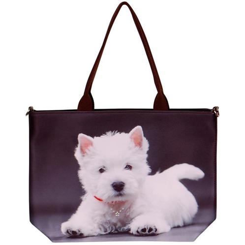 Handtas groot Westie NIEUW, Sieraden, Tassen en Uiterlijk, Tassen | Schoudertassen, Bruin, Nieuw, Ophalen of Verzenden