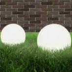 LED-bollampen 2 st rond 20 cm PMMA (Verlichting), Tuin en Terras, Nieuw, Verzenden
