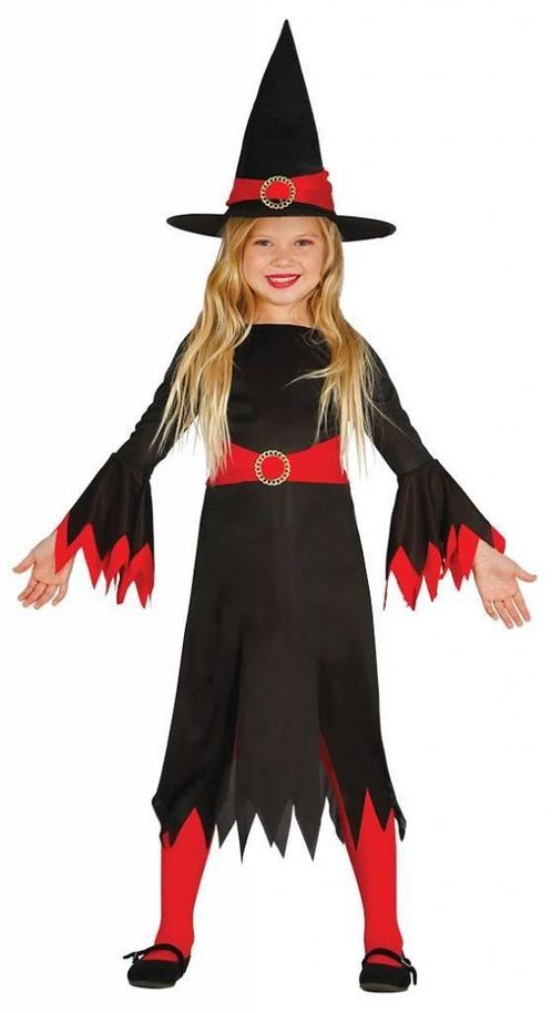 Halloween Kostuum Kind Heks Rood, Hobby en Vrije tijd, Feestartikelen, Nieuw, Verzenden