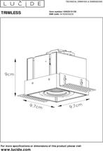 Lucide TRIMLESS - Inbouwspot - 1xGU10 - Zwart, Huis en Inrichting, Lampen | Spots, Ophalen of Verzenden, Nieuw