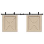 vidaXL Ophangset voor schuifdeur 122 cm koolstofstaal, Doe-het-zelf en Verbouw, Verzenden, Nieuw