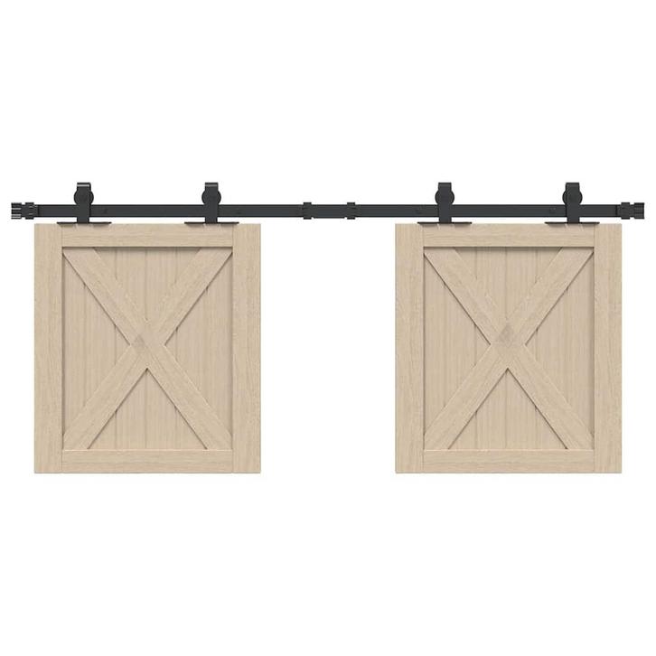 vidaXL Ophangset voor schuifdeur 122 cm koolstofstaal, Doe-het-zelf en Verbouw, Overige Doe-het-zelf en Verbouw, Nieuw, Verzenden