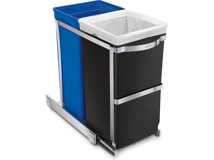 Simplehuman Prullenbak Pull Out Inbouw - 2 Compartimenten, Huis en Inrichting, Woonaccessoires | Prullenbakken, Nieuw, Verzenden