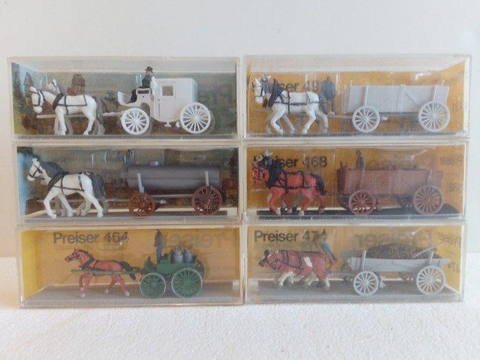 Preiser H0 - Modeltreinlandschap (6) - Diverse laadkarren en, Hobby en Vrije tijd, Modeltreinen | H0