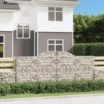 vidaXL Schanskorven 11 st gewelfd 300x50x120/140 cm ijzer, Tuin en Terras, Bloembakken en Plantenbakken, 100 cm of meer, Verzenden