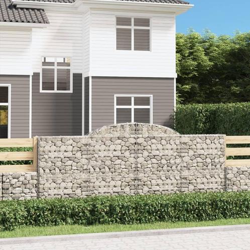 vidaXL Schanskorven 11 st gewelfd 300x50x120/140 cm ijzer, Tuin en Terras, Bloembakken en Plantenbakken, 100 cm of meer, Nieuw
