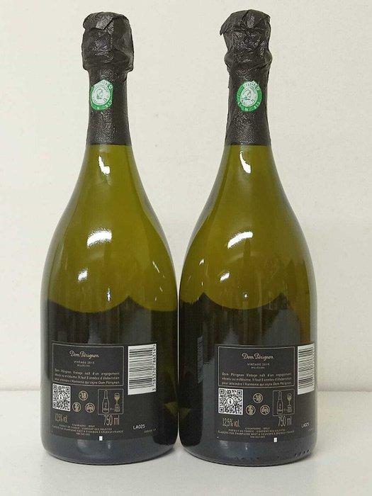 2015 Dom Pérignon - Champagne Brut - 2 Flessen (0.75 liter), Verzamelen, Wijnen