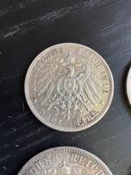 Duitsland, keizerrijk Lot of 3 Mark and 5 Mark 1907-1913