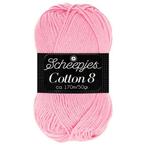 Scheepjes Cotton 8 - 649 roze - Katoen Garen, Hobby en Vrije tijd, Breien en Haken, Ophalen of Verzenden, Nieuw