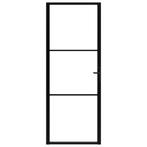 Binnendeur | 76x201,5cm | Helder ESG-Glas | Aluminium |, Doe-het-zelf en Verbouw, Deuren en Horren, Nieuw, 80 tot 100 cm, 200 tot 215 cm