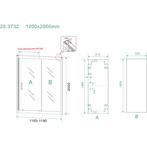 Wiesbaden Skyline Nis Schuifdeur - 1200x2000x8mm - NANO -, Ophalen of Verzenden, Nieuw, Glas