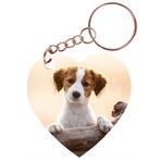 Sleutelhanger hartje 5x5cm - Kooikerhondje Pup opTak NIEUW, Ophalen of Verzenden, Nieuw