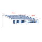 Zonnescherm Bitonto luifel handbediend met knikarm 350x250 c, Tuin en Terras, Zonneschermen, Verzenden, Nieuw