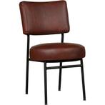 Set van 6 Leren eetkamerstoelen Rondo - Granada Cognac, Ophalen of Verzenden, Nieuw, Leer
