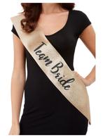 Team Bride Sjerp Glitter goud, Kleding | Dames, Carnavalskleding en Feestkleding, Ophalen of Verzenden, Nieuw