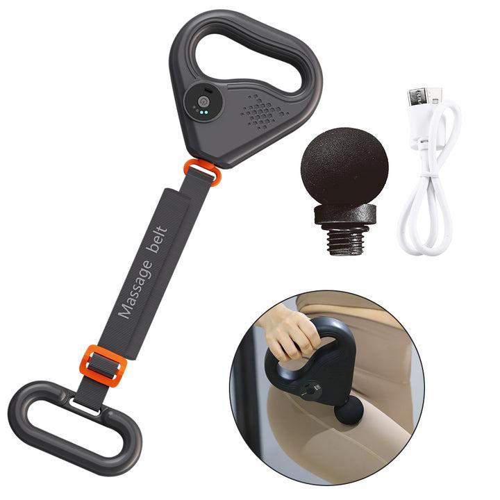 2dekans | Massage Gun met Riem – Grijs, 0,5 kg, 25 cm x 7 cm, Sport en Fitness, Massageproducten, Zo goed als nieuw, Ophalen of Verzenden