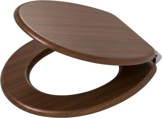 Tiger Douglas - WC bril - Soft Close - MDF / FSC - Walnoot, Huis en Inrichting, Badkamer | Badtextiel en Accessoires, Verzenden
