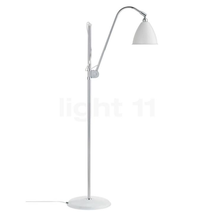 Gubi BL3 Vloerlamp, chroom/wit - ø¸16 cm (Staande lampen), Huis en Inrichting, Lampen | Vloerlampen, Nieuw, Verzenden