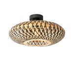 Smart plafondlamp zwart bamboe 40 cm incl. Wifi A60 -, Huis en Inrichting, Lampen | Plafondlampen, Nieuw, Oosters