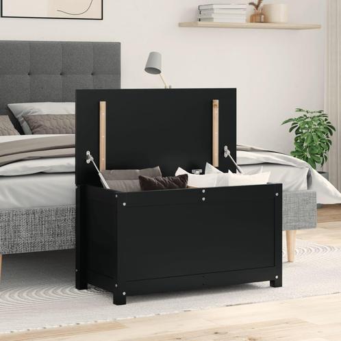 vidaXL Opbergbox zwart 80x40x45,5 cm massief grenenhout, Huis en Inrichting, Kasten | Overige, Nieuw, Verzenden